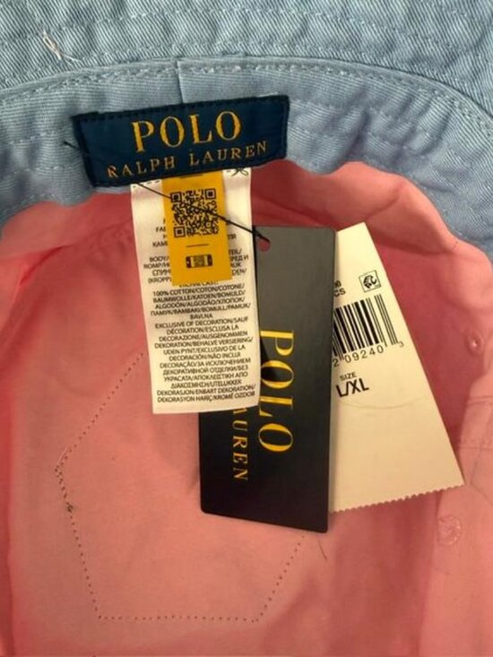 1 OF 1 NWT POLO RALPH LAUREN VTG STYLE PARIS BERET BEAR TRAVEL BUCKET HAT L/XL main image 8